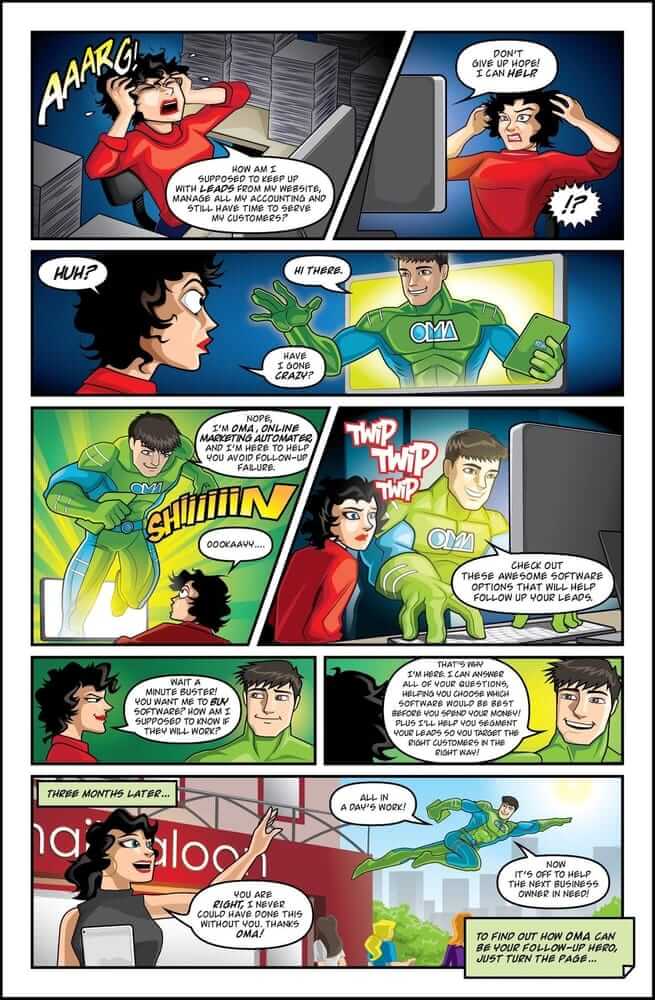 OMA comic book page