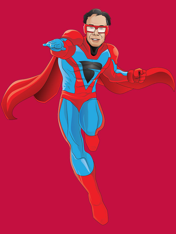 An image representing the Guojun custom superhero avatar