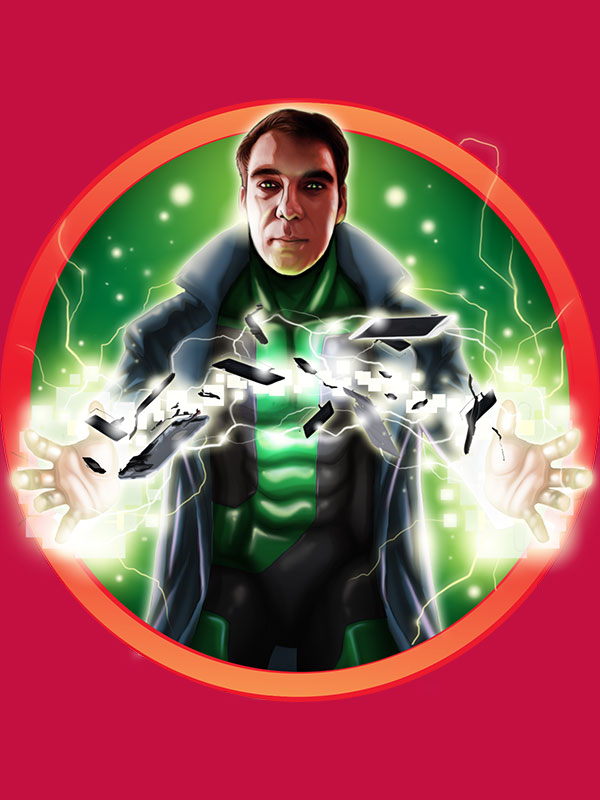 An image representing the Joel custom superhero avatar