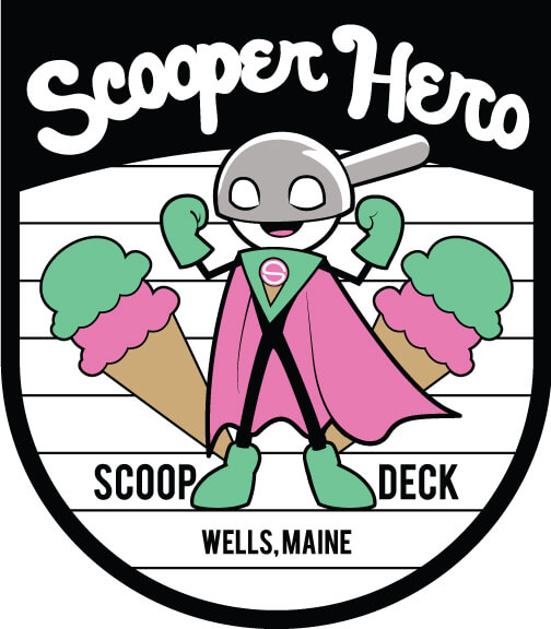 Scoop ice cream hero logo